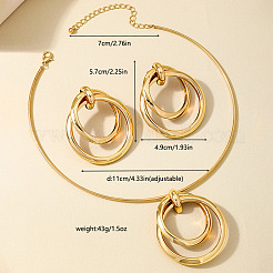 Комплекты из колье с подвеской из сплава и серег-гвоздиков&nbsp;FS-WG1BB50-01