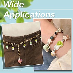 20 шт. 2-х цветные бусины из фарфора Famille Rose&nbsp;PORC-CJ0001-15