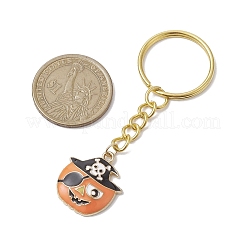 合金とガラスのキーホルダー  ハロウィンモチーフ  混合shpae  ミックスカラー  7~9cm&nbsp;KEYC-JKC00868