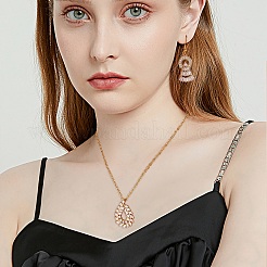 6шт 6 стиля латунные микропаве прозрачные подвески с кубическим цирконием&nbsp;KK-SZ0005-43