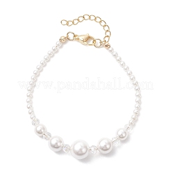 Браслеты из стеклянных бусин и ракушек&nbsp;BJEW-JB12980