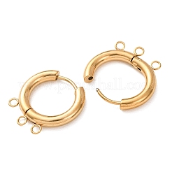 304 Edelstahl Huggie Creolen Ohrring Zubehör&nbsp;STAS-D183-03F-G