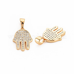 Латунные микропаве прозрачные подвески с фианитом&nbsp;KK-S364-266