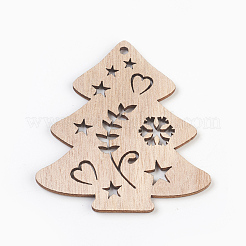 Неокрашенные деревянные большие подвески WOOD-L007-14