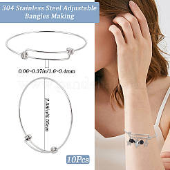 Изготовление 10шт регулируемых браслетов из нержавеющей стали 304 MAK-BBC0001-16