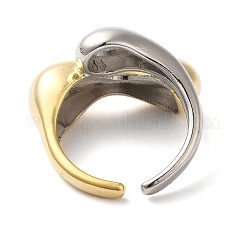 Латунные открытые манжеты нестандартной формы с геометрическим узором для женщин RJEW-B062-09GP