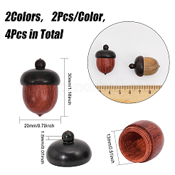 4 boîte à bijoux en bois avec pendentif en forme de gland&nbsp;WOOD-CA0001-69