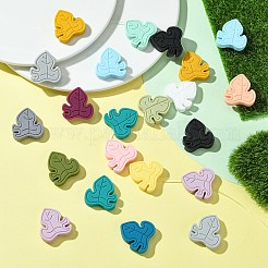 32 шт. 16-цветные листовые пищевые экологически чистые силиконовые фокусные бусины SIL-CJ0002-19