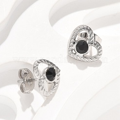 Серьги-гвоздики из нержавеющей стали 304 EJEW-F361-06P