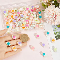 УФ-покрытие Радужные переливающиеся акриловые европейские бусины&nbsp;SACR-SC0001-55