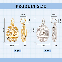 20шт 2 цвета латунные подвески&nbsp;KK-BC0009-56