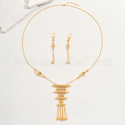 Элегантный модный комплект из латунных многослойных серег и ожерелий для женщин PS5490