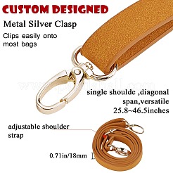 Diypuレザー編みかぎ針編みバッグ  ボトムとショルダーストラップ付き  DIYクラフトショルダーバッグアクセサリー用  砂茶色&nbsp;DIY-WH0167-30A