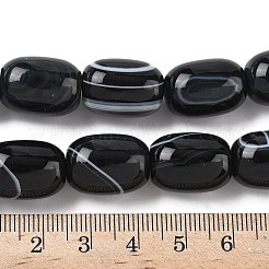 Нити бусин из натурального полосатого агата/полосатого агата (окрашенного и нагретого) G-H324-01H