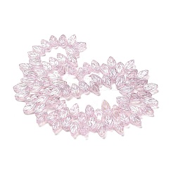 Стеклянные бусины с гальваническим покрытием  EGLA-B004-02A-AB09