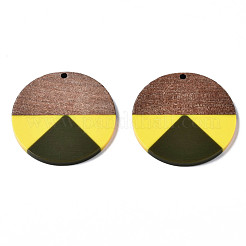 Pendentifs en bois de résine et de noyer&nbsp;RESI-S389-070A-A07
