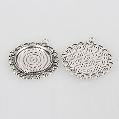 Supports de cabochon en alliage de style tibétain&nbsp;LS-TIBEP-N003-63AS
