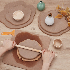 5шт набор форм для лепки из керамической глины и дерева МДФ&nbsp;DIY-WH0349-400B