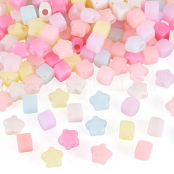 200pcs 2 Arten undurchsichtige Acrylperlen&nbsp;SACR-TA0001-60