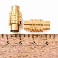 304ステンレススチール製マグネット留め具  コラム  18KGP本金メッキ  20x10x10mm  穴：6mm&nbsp;SA-CBA15BC-16G