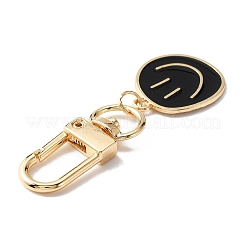 Улыбающееся лицо подвеска из эмали KEYC-WH0036-08LG-07