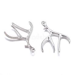 Тибетском стиле сплава рога оленя подвески&nbsp;X-TIBEP-S261-AS-LF