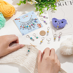 Маркеры для подвесных петель в виде звезды/плоского круга/клевера HJEW-AB00362