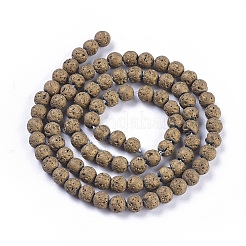 Гальванические бусины из натуральной лавы G-K259-60D