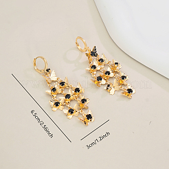 Серьги-кольца с кисточками в виде бабочки из латуни&nbsp;TX7932