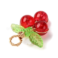 Подвески из окрашенного распылением кракле из стекла&nbsp;PALLOY-JF04489-01