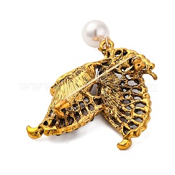 Броши-бабочки из сплава со стразами&nbsp;JEWB-I034-35AG-01