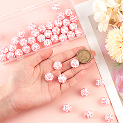 50 шт. круглые с лепестками круглые силиконовые фокусные бусины SIL-SC0001-99