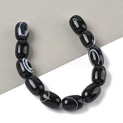 Нити бусин из натурального полосатого агата/полосатого агата (окрашенного и нагретого) G-H324-01H