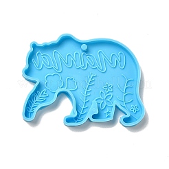 День матери медведь с цветком и словом мама подвеска своими руками силиконовые Молды&nbsp;LS-SIMO-H004-08