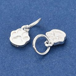 925 подвеска в виде отпечатка лапы из стерлингового серебра STER-P071-07S