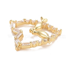 Pendentifs en laiton plaqué or et zircone cubique&nbsp;KK-E275-22G