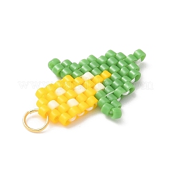 Подвески из стеклянных бусин ручной работы в виде кукурузы&nbsp;PALLOY-MZ00605