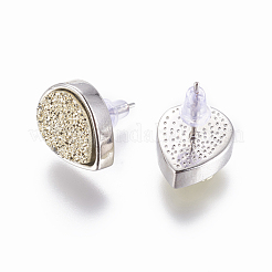 Латунь серьги EJEW-J098-GP