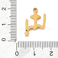 304ステンレススチールラインストーンペンダント  ゴールドカラー  イオンプレーティング（ip）  スターのチャーム  18x13x2.5mm  穴：1.6mm&nbsp;RB-CBAB4B7-01A-G