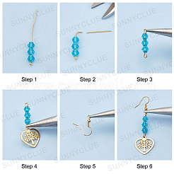 143 kit de fabrication de boucles d'oreilles sur le thème de l'arbre de vie&nbsp;DIY-SC0015-93