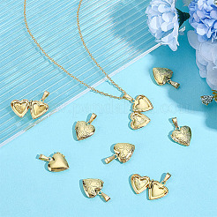 24шт. латунные подвески-медальоны в форме сердца PALLOY-ME00004