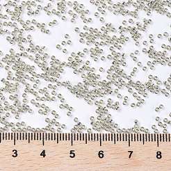 MIYUKIラウンドロカイユビーズ  日本製シードビーズ  （rr181)亜鉛メッキシルバー  15/0  1.5mm  穴：0.7mm  約5555PCS /ボトル  10 G /ボトル&nbsp;SEED-JP0010-RR0181