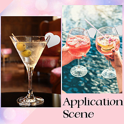 Подвески из акрилового зеркала для бокалов&nbsp;AJEW-SC0002-53B-02