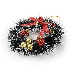 Рождественский венок подвесные украшения из ПВХ&nbsp;HJEW-R100-01A