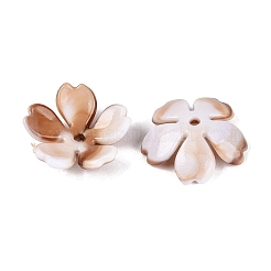 Embouts de perles en plastique opaque bicolore&nbsp;KY-N025-48