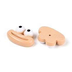 Cabochons décodés en résine opaque&nbsp;RESI-N051-15F