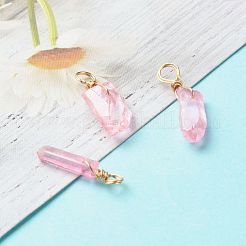 Гальванизированные натуральные кварцевые подвески&nbsp;PALLOY-JF00846-01