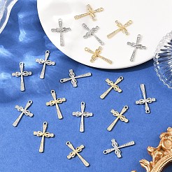 30 stücke 2 farben legierung strass anhänger&nbsp;FIND-YW0010-17