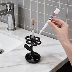 Porte-brosse à dents en porcelaine à motif floral&nbsp;AJEW-WH0077-243A
