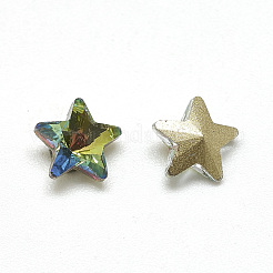 Cabochon in strass di vetro k9 con punta posteriore fai da te&nbsp;RGLA-T046-11C